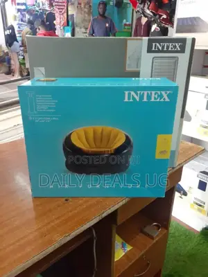 Orange and Black Intex Air Sofa