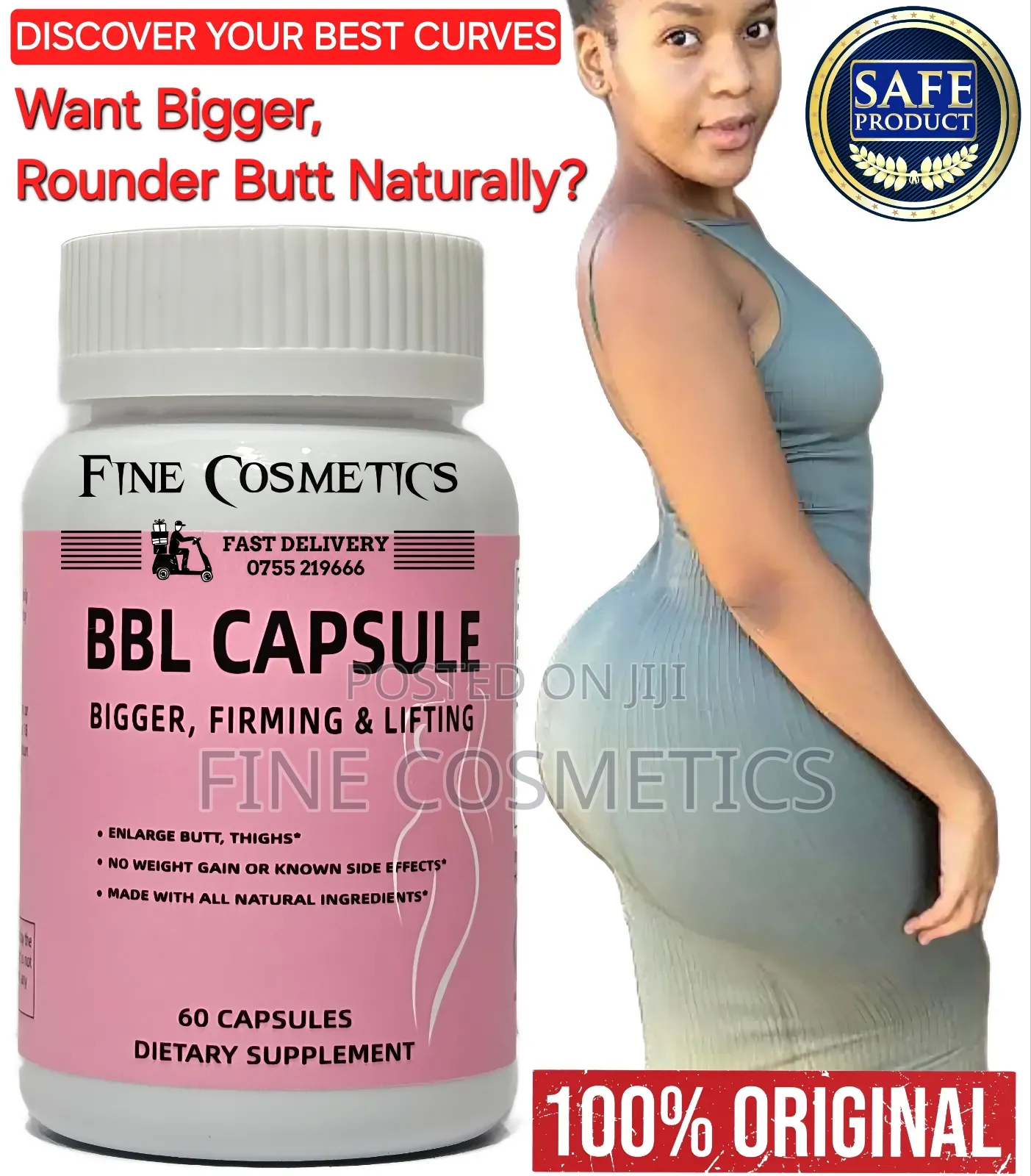 BBL BUTT PILLS | Hips/Curvy Figure and Buttocks Enlargement