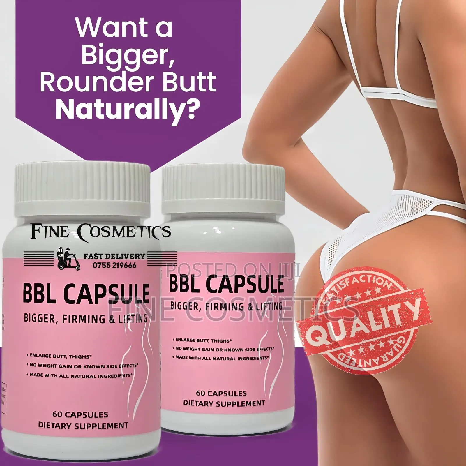 BBL BUTT PILLS | Hips/Curvy Figure and Buttocks Enlargement