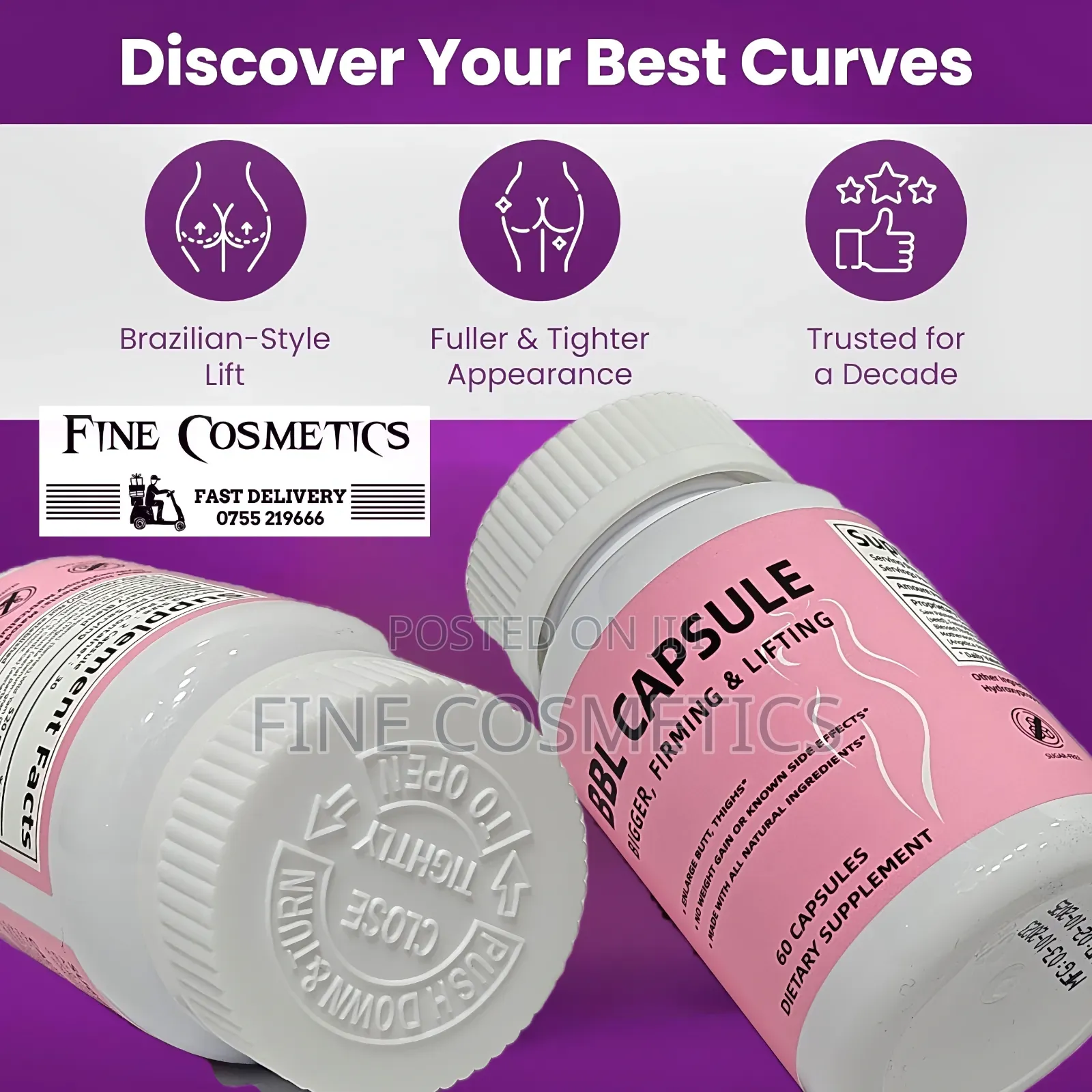 BBL BUTT PILLS | Hips/Curvy Figure and Buttocks Enlargement