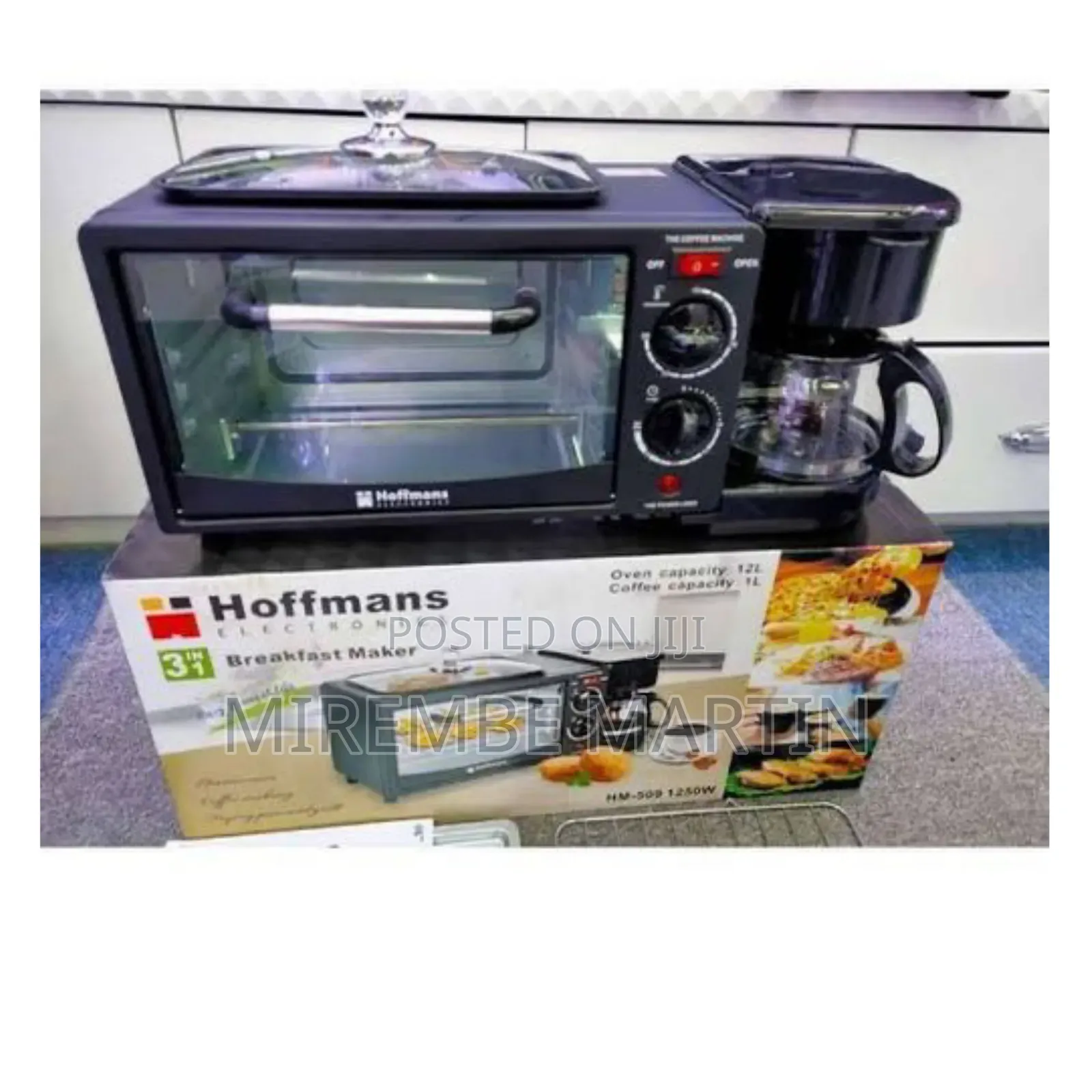 3 in 1 Hoffmans Electric Breakfast Maker Machine.