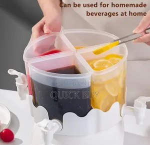 Rotatable Large Capacity 4in1 Plastic Beverage Dispenser
