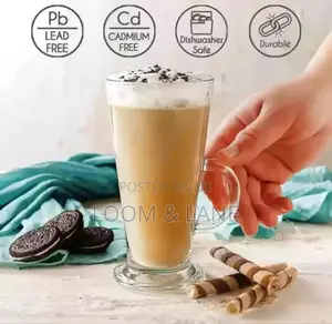 12pcs Tall Latte Coffee Glasses With Handle