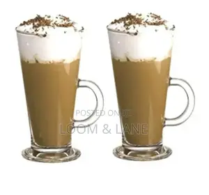 12pcs Tall Latte Coffee Glasses With Handle