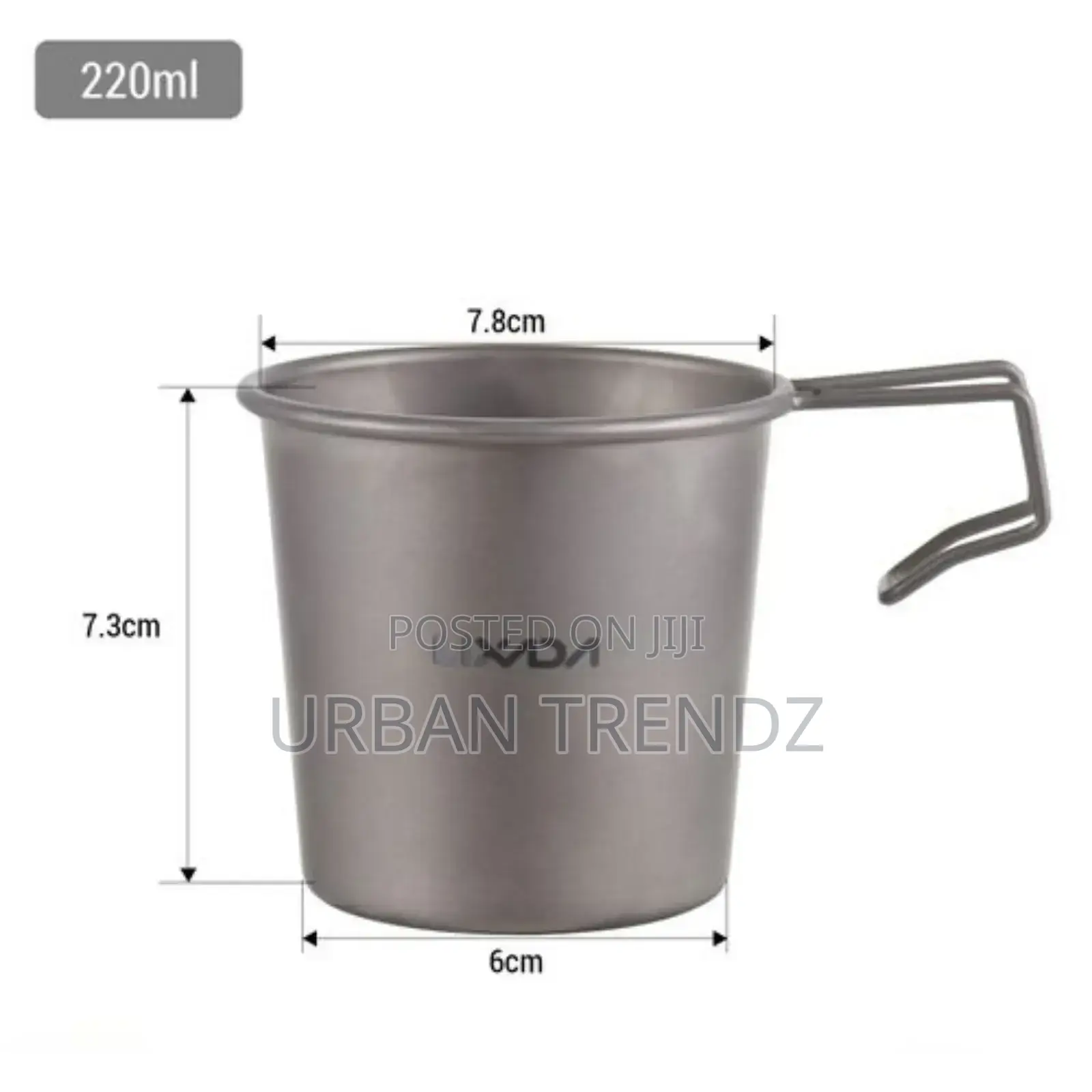 Lixada 220ml Ti Sierra Cup Lightweight Ti Camping Cup Hiking