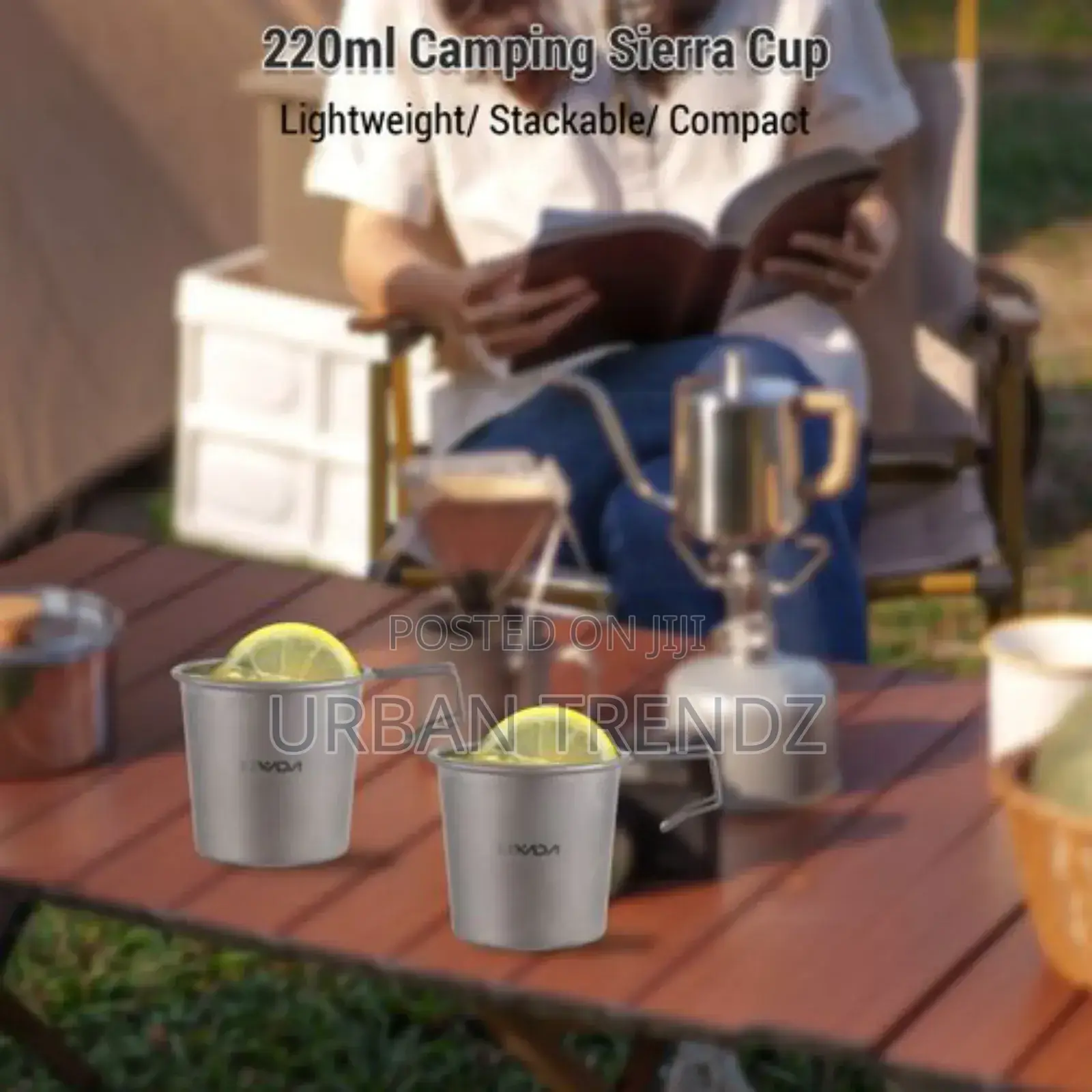 Lixada 220ml Ti Sierra Cup Lightweight Ti Camping Cup Hiking