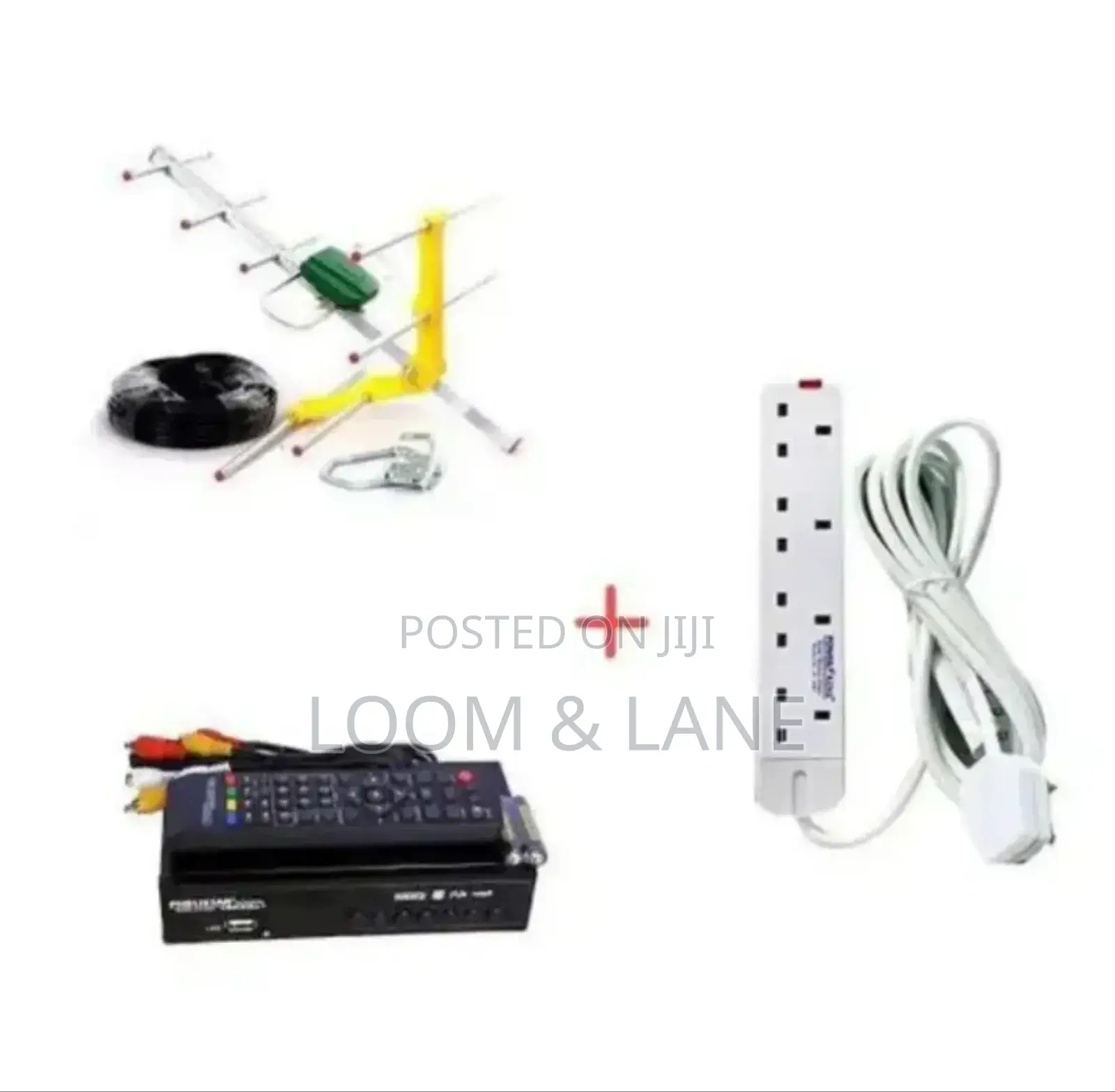 Free to Air Digital Decorder + Antenna and Power Extension