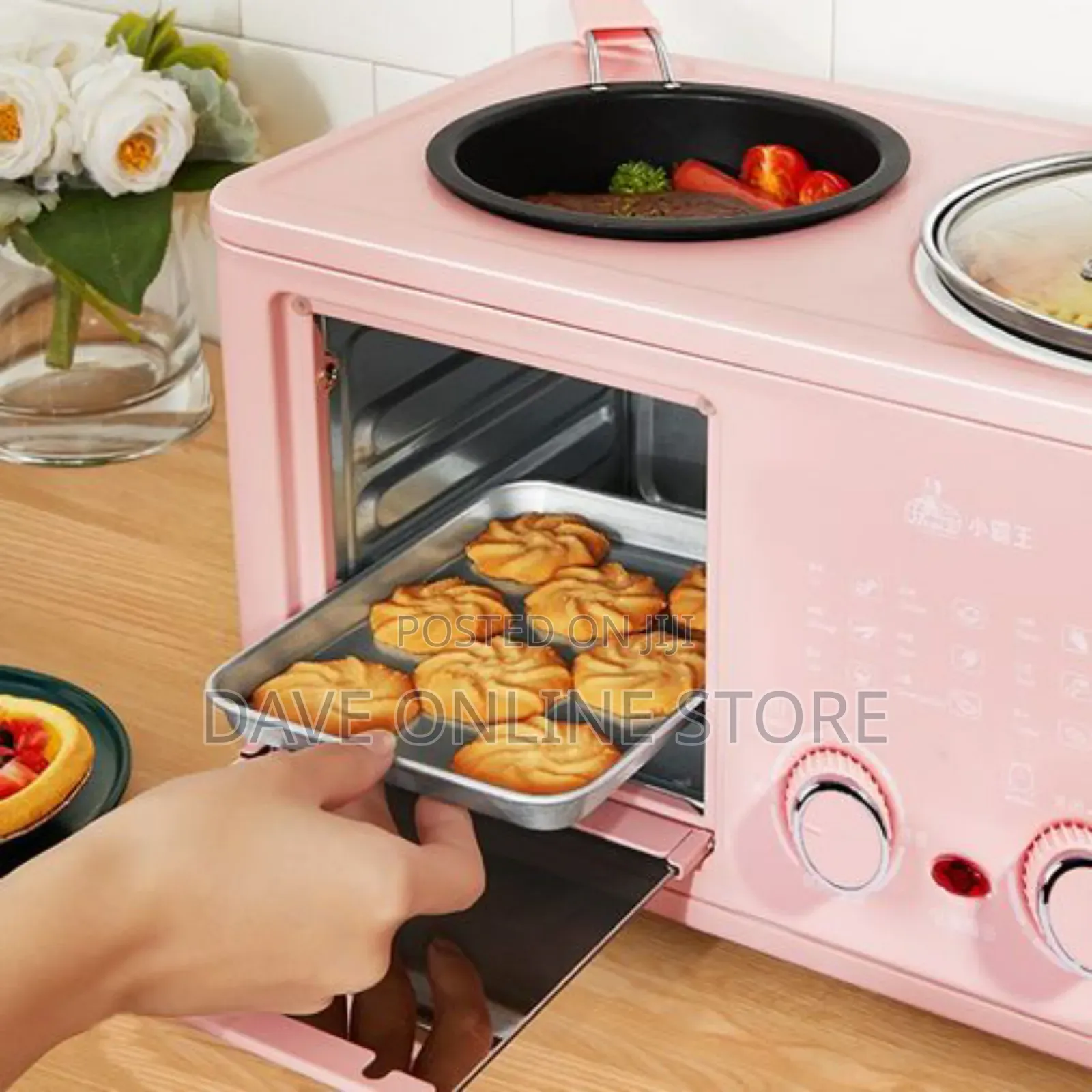 Breakfast Machine Bread Maker 4 in 1 Oven Pizza Frying Pan