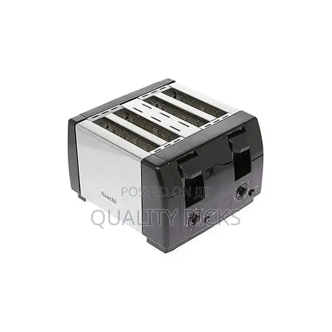 Saachi 4 Slice Bread Toaster, Silver.