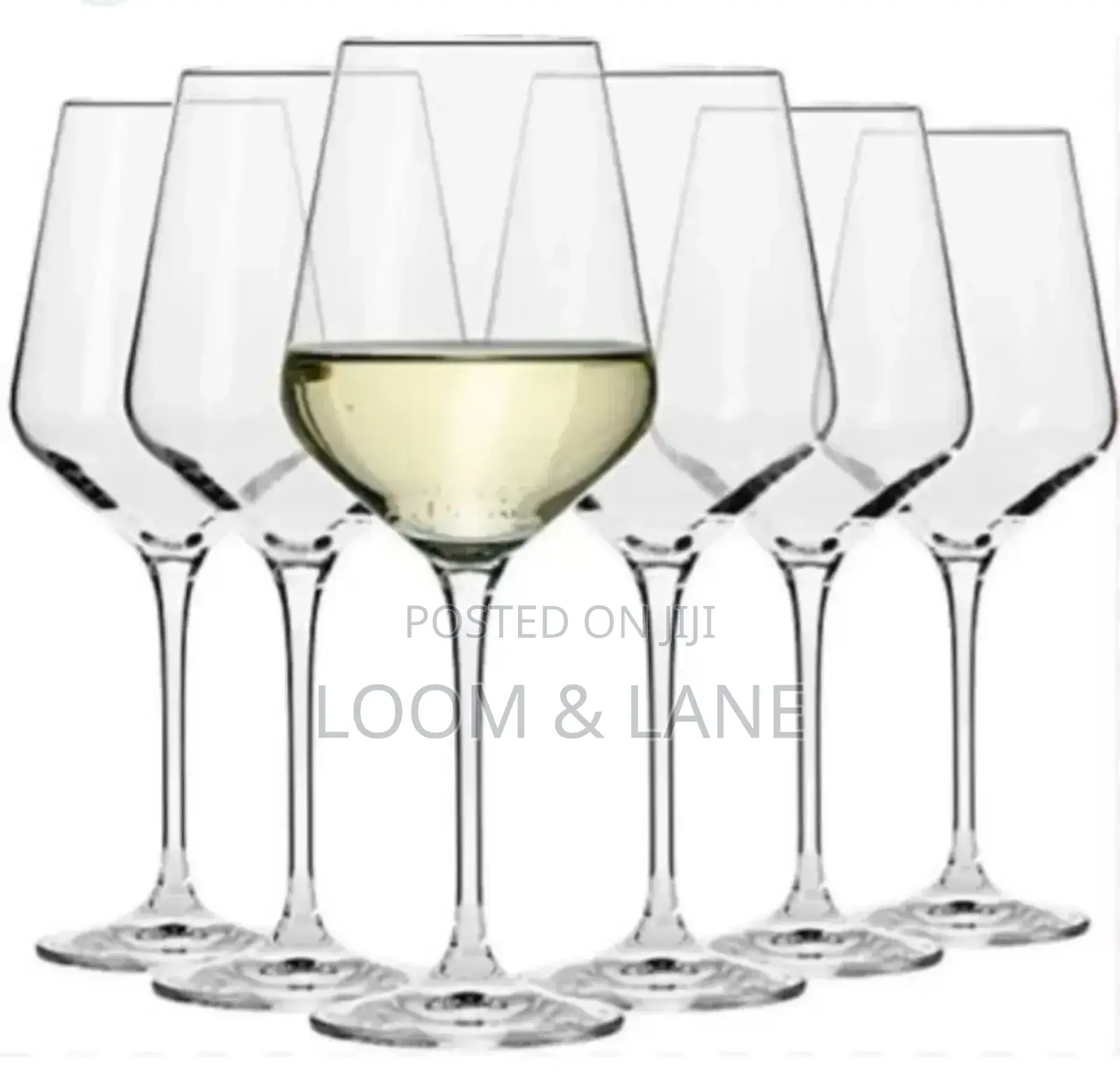 6pcs Elegant Diamond Stem Wine Glasses