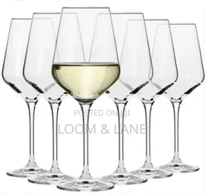 6pcs Elegant Diamond Stem Wine Glasses