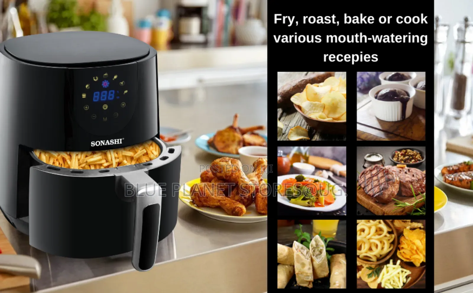 SONASHI 4.2L Digital Electric Airfryers \\ 1300w \\ SAF-420