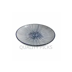 6 Pieces of Deep Soup, Dinner Plates Bowls,Blue.