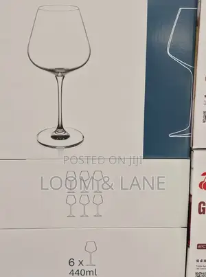 6pcs 440ml Clear Wine Glass Set