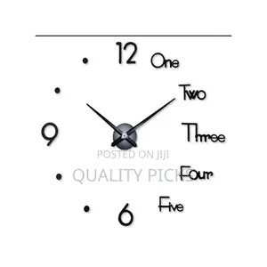 50*45CM 3D DIY Silent Sticker Wall Clock for Home