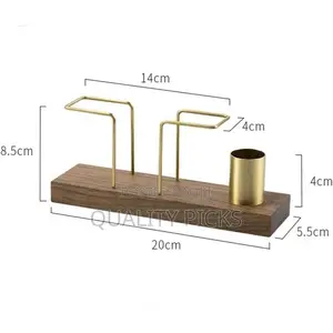 1pc Solid Wood Creative Vertical Tissue Storage Rack