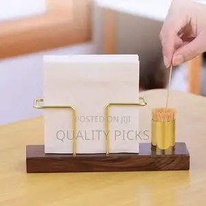 1pc Solid Wood Creative Vertical Tissue Storage Rack