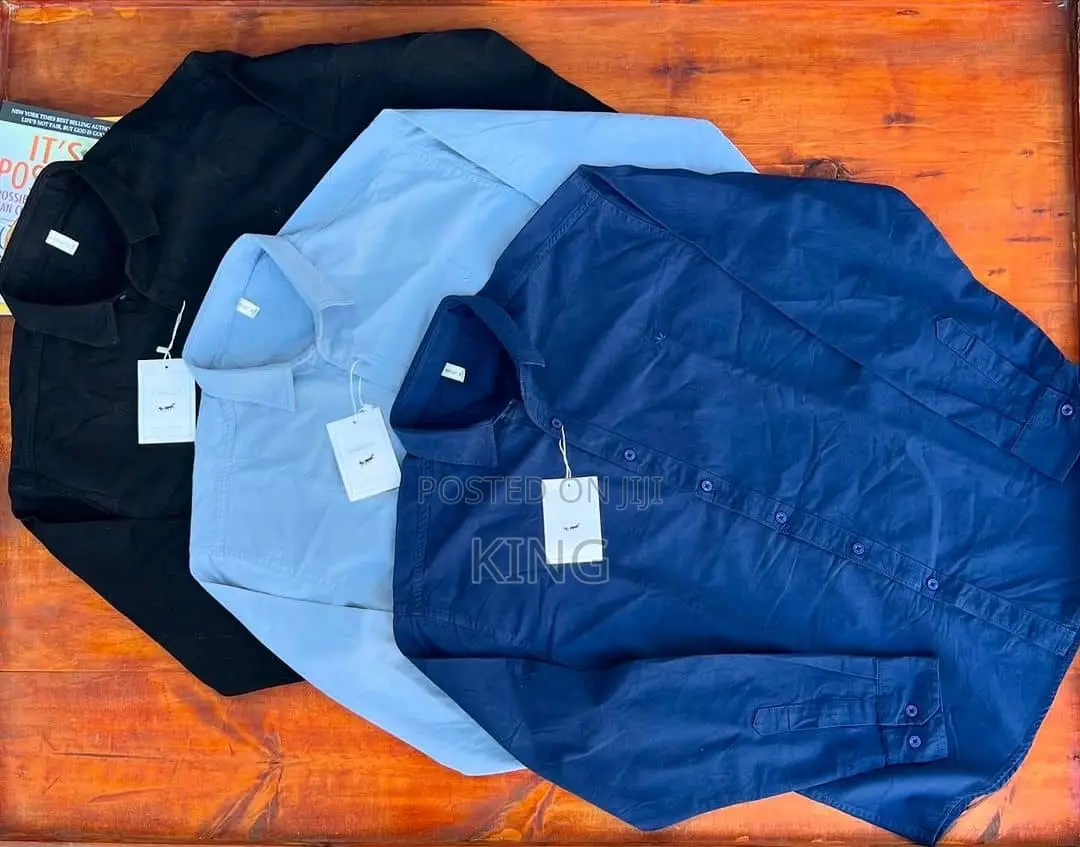 Positive Slim Fit Plain Office Shirts