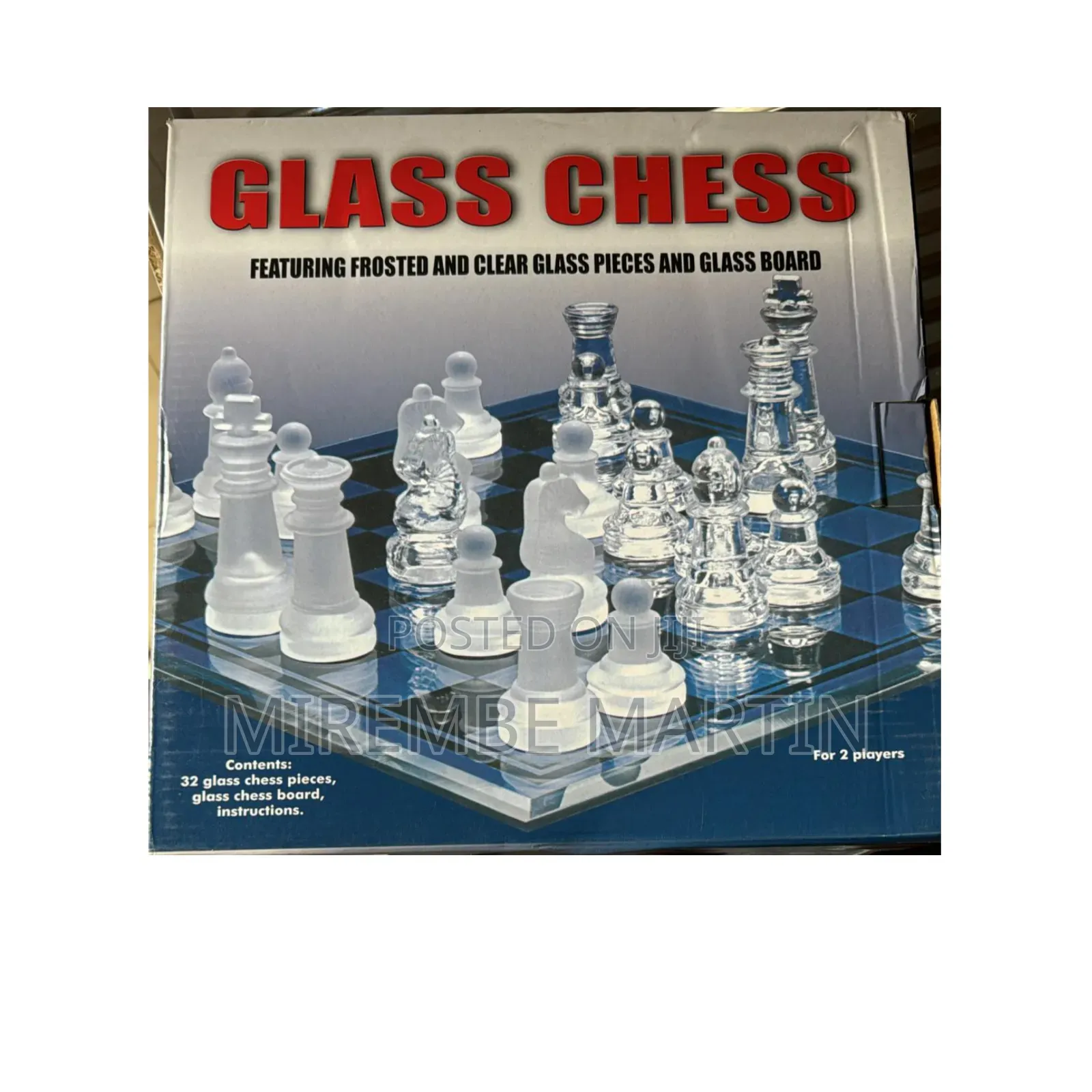Glass Chess Board Game.
