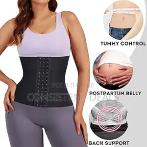 3 Button Navy Waist Trainer Trimmer Women Sweat Wrap