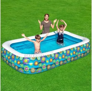 BESTWAY Flowered Inflatable Swimming Pool 3.05mx1.83mx56cm