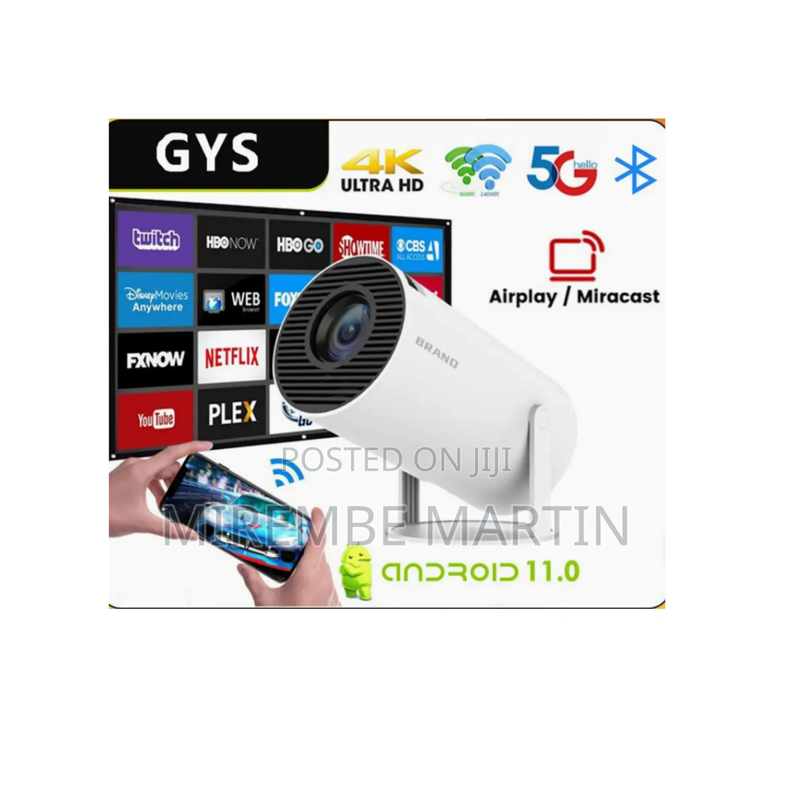 Modern Smart Home Theatre Mini Projector.