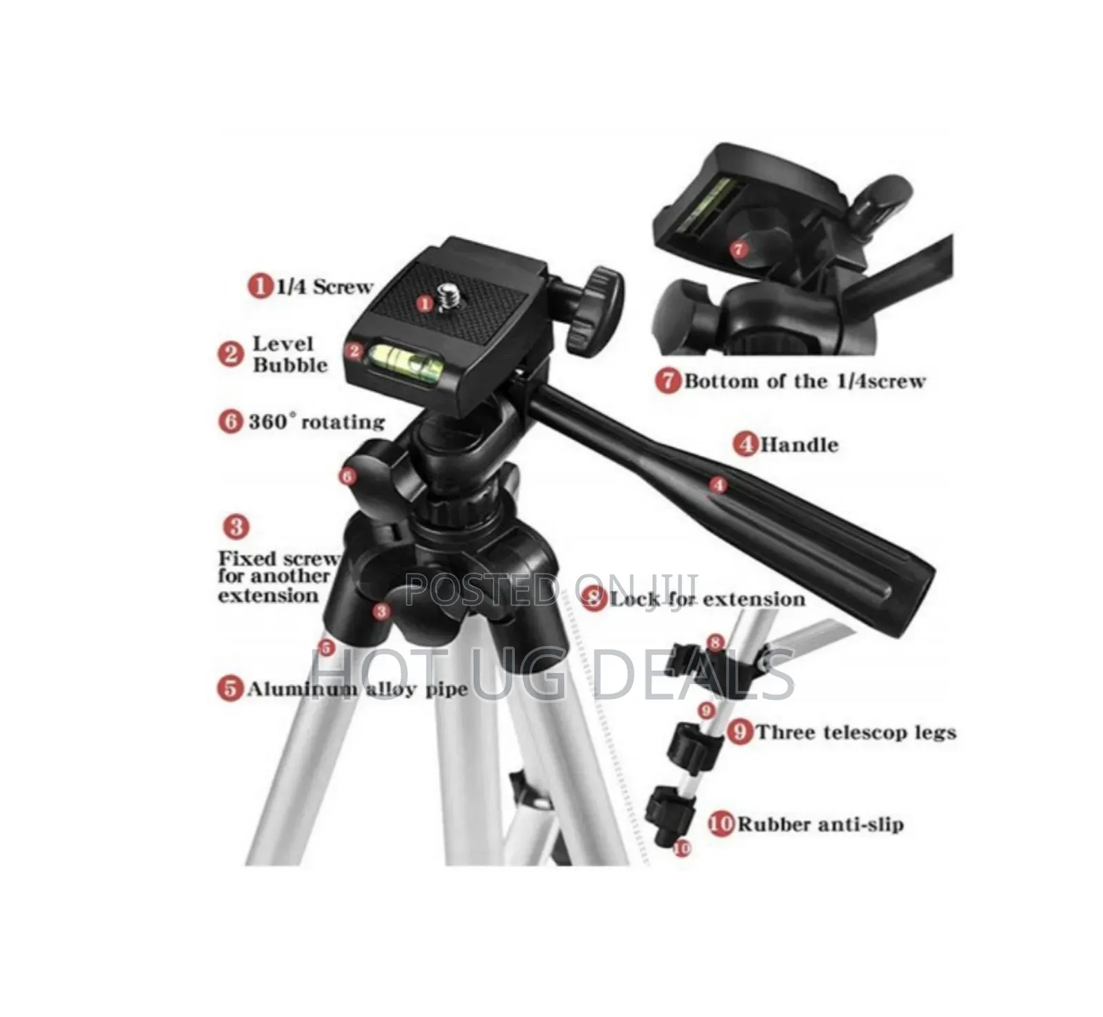 Camera Tripod 14 Adjustable Buckle for Cold Boot Port