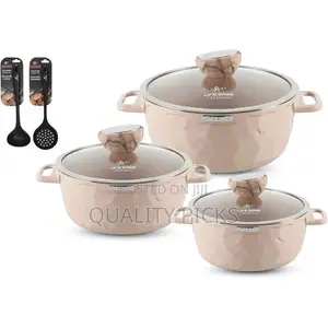 Life Smile 8 Pieces Cookware Set Induction Base Pot Set