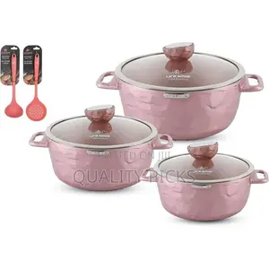Life Smile 8 Pieces Cookware Set Induction Base Pot Set