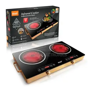 Raf Double Infrared Electric Stove R-8088- Black/Gold