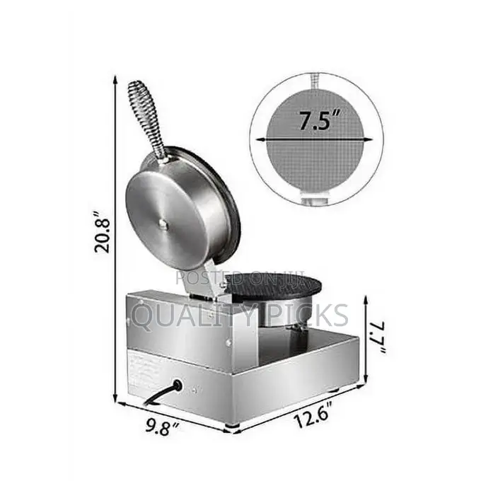 Commercial Bubble Cone Waffle Maker 1000W Nonstick