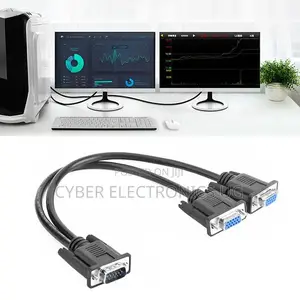 VGA Splitter Cable to Dual 2 Monitor Adapter Y Splitter
