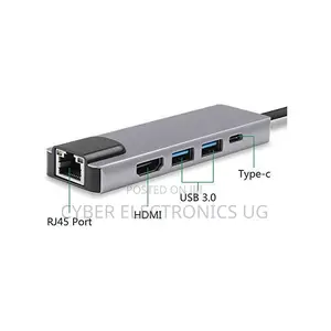 5 in 1 Type-C to Hdmi Rj45 USB 3.0 Adapter