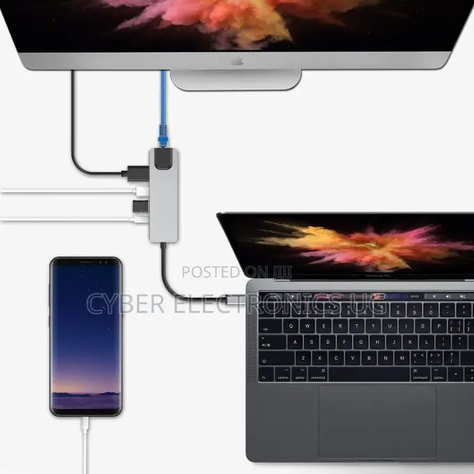 5 in 1 Type-C to Hdmi Rj45 USB 3.0 Adapter