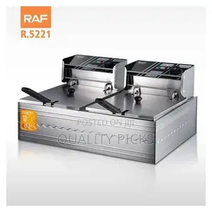 RAF 11 Litre Automatic Commercial 5.5L Double Deep Fryer