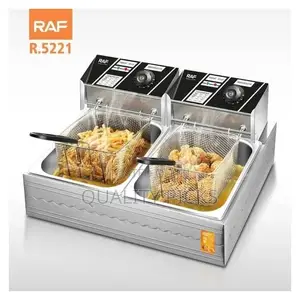 RAF 11 Litre Automatic Commercial 5.5L Double Deep Fryer