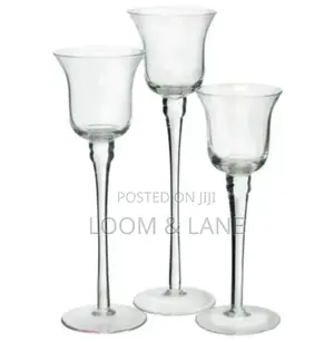 Crystal Long Stem Candle Light Holder Set(12pcs)