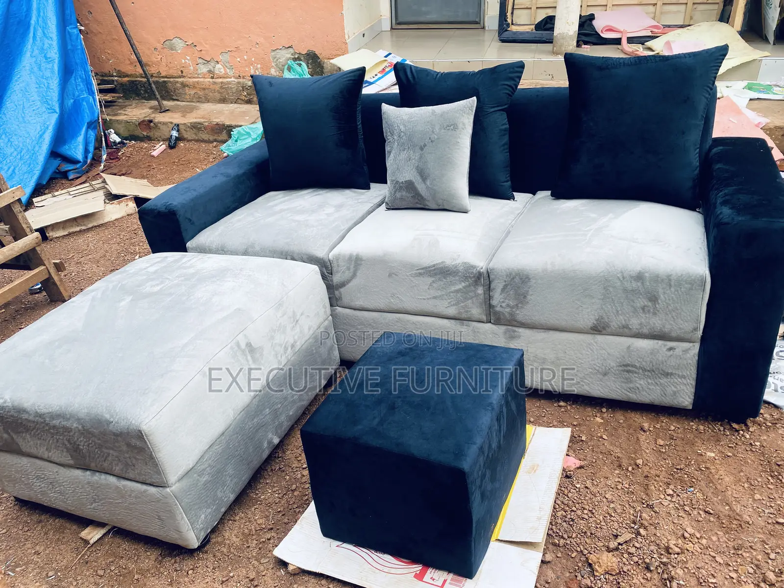 Mini Gray Black Sofa