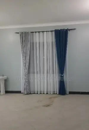 Blue and Grey Curtains Full Set With Defferent Colors