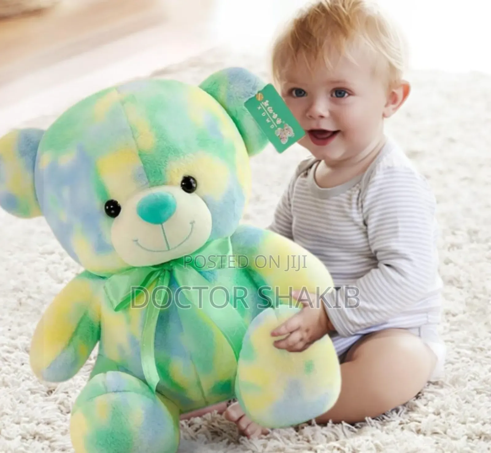 Colorful Bear Plush Baby Toy