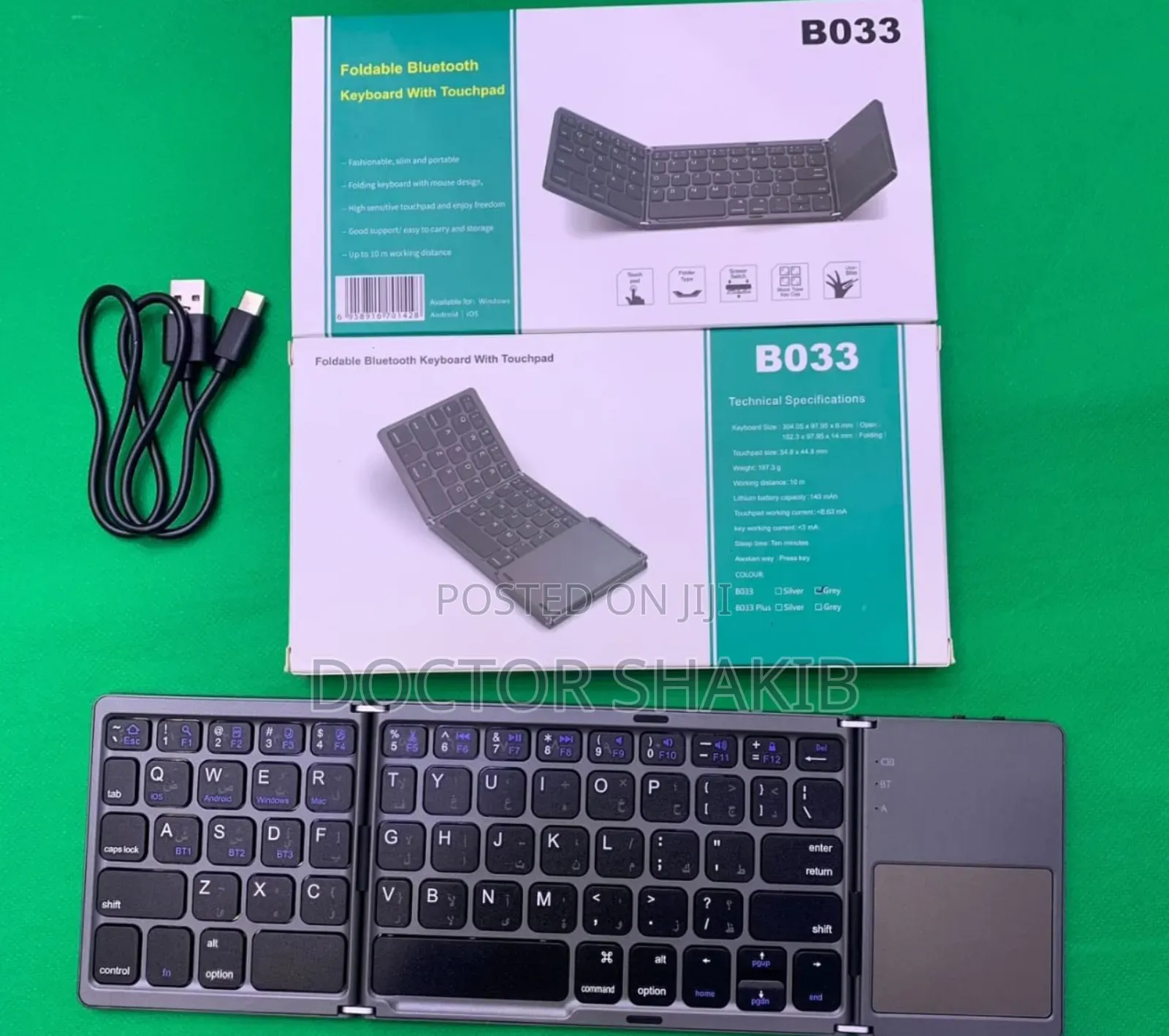 Foldable Bluetooth Keyboard With Touchpad