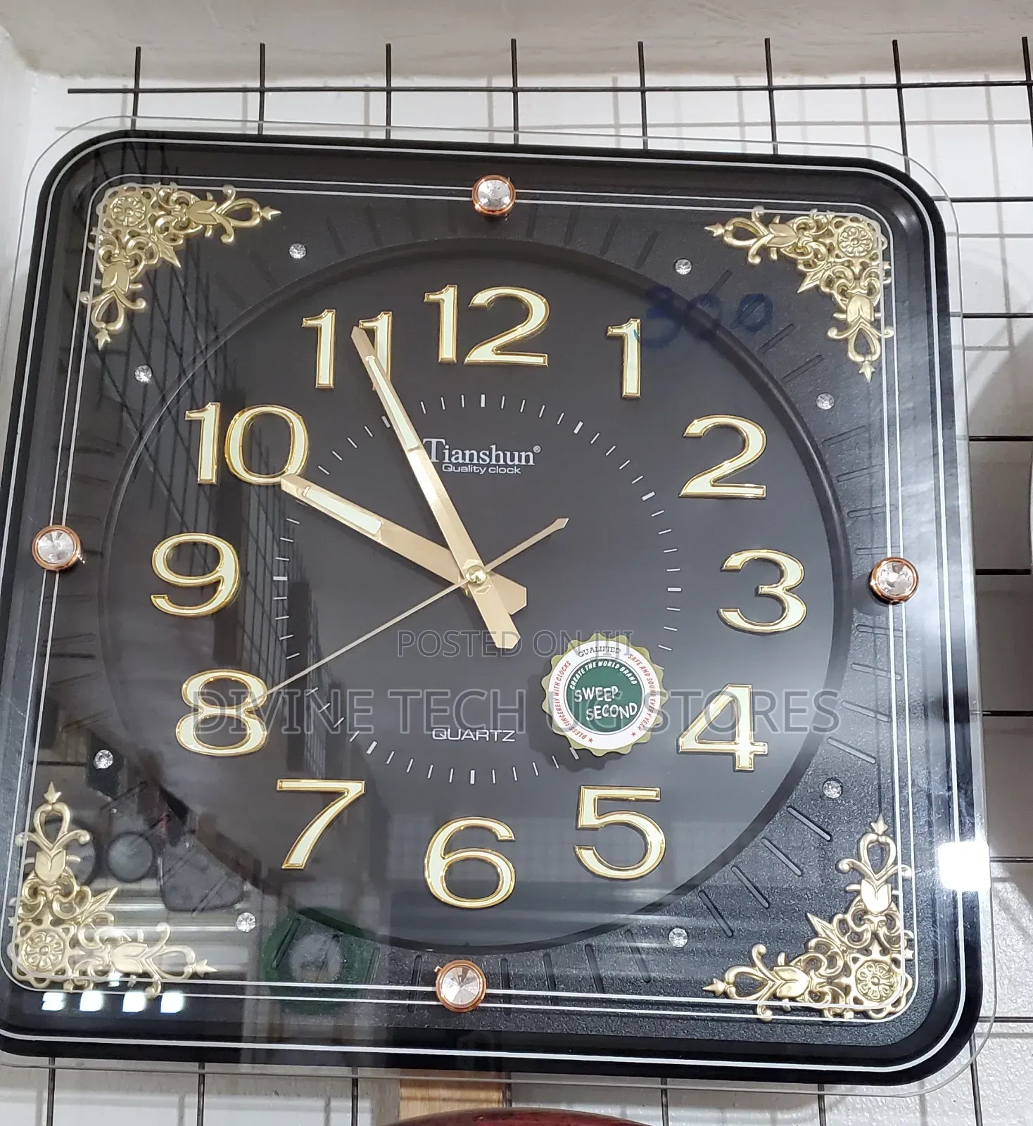 Wall Clock 3D Vintage Wall Clock -Golden Artic Design