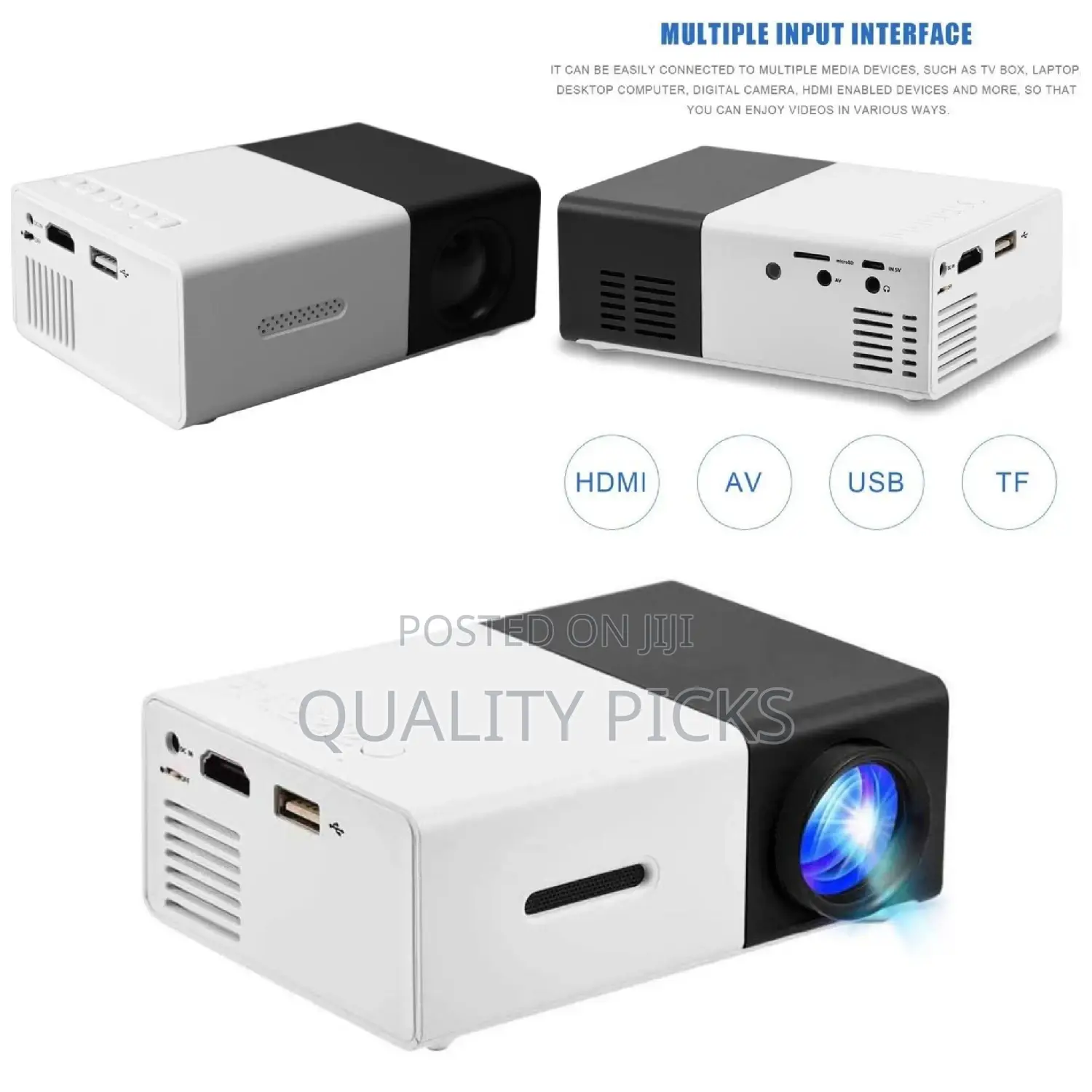 Mini Projector, Built-in Stereo Speaker Portable Projector