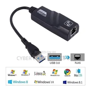 USB 3.0 High Speed Ethernet Network Adapter-Black