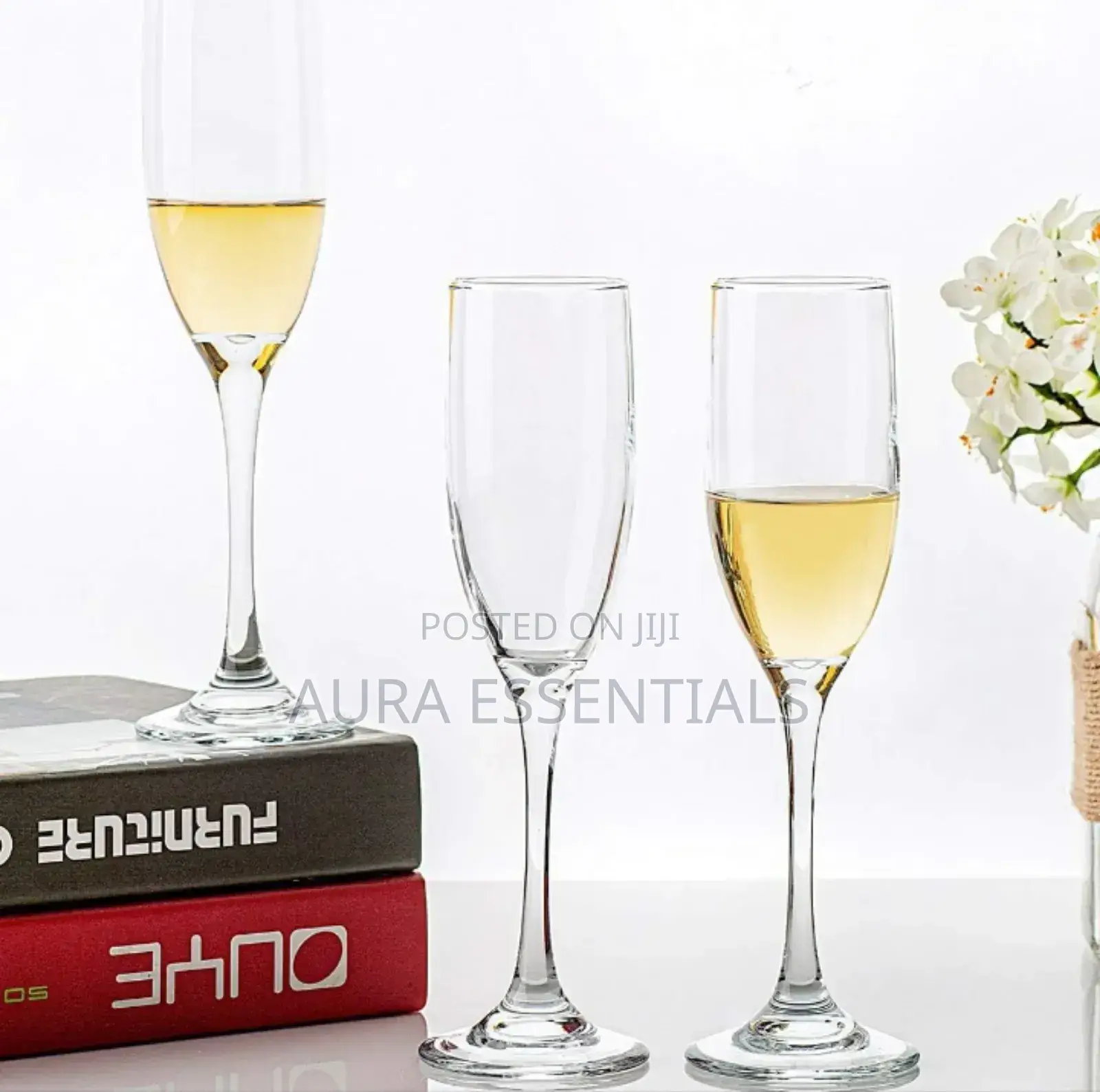 Tall Handle Wine Glasses