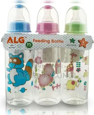 Set of 3 Milk Baby Feeding Bottle 240 Ml-Multi-Colours