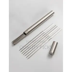 Kabob Skewers for Grilling, 6-Piece 16" Metal Skewers