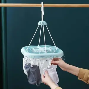 20 Clips Pegs Square Laundry Clothes Hanger