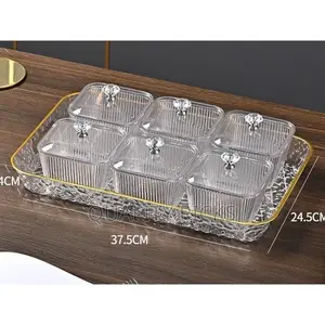 1 Serving Tray 6 Bowls With Lid Fruit Plate Serving Bowl
