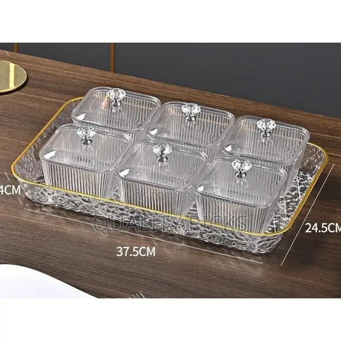 1 Serving Tray 6 Bowls With Lid Fruit Plate Serving Bowl